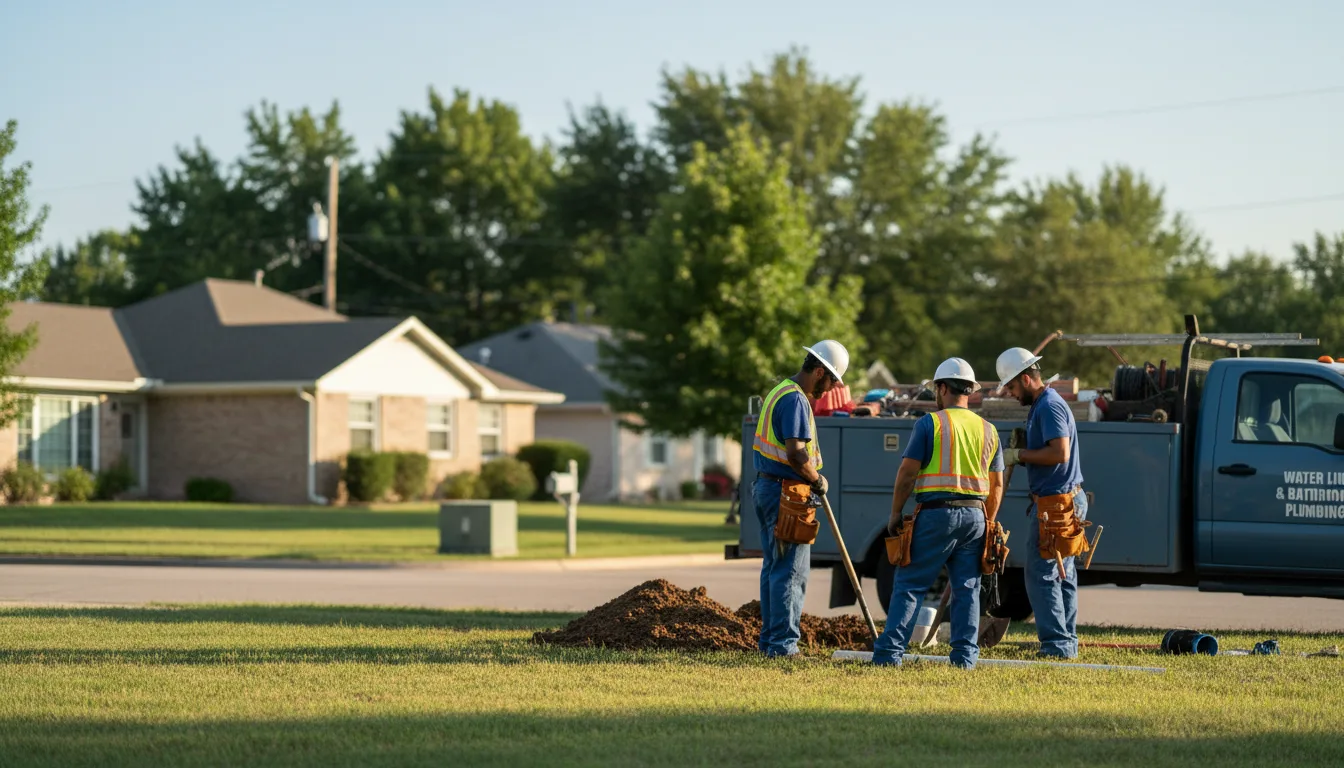 Residential water line and bathroom plumbing service in Liberal, MO